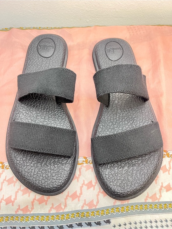 Sanuk Shoes - Sanuk Black Dual-Strap Slide Sandals for Women
